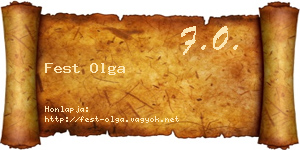 Fest Olga névjegykártya